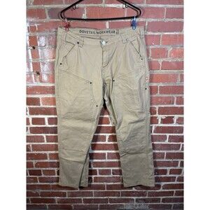 DOVETAIL Workwear Pants Anna Taskpant Canvas Tan Womens 18/32, Real 37x31.5
